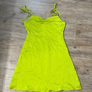 BP Lime Green Tie-Strap Mini Dress